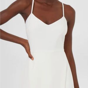 French Connection Whisper Envelope Skirt Dress Summer White